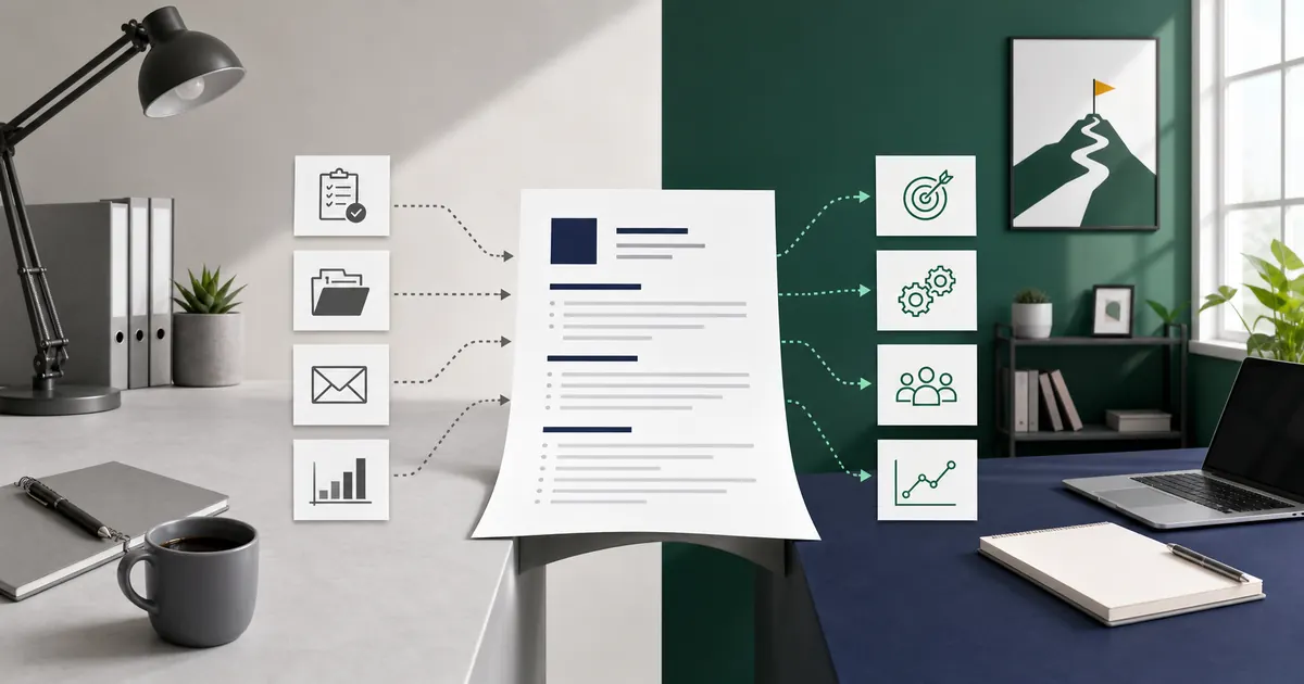 Resume connecting prior work evidence to new career target signals